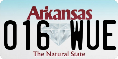 AR license plate 016WUE