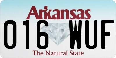 AR license plate 016WUF