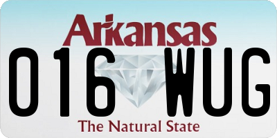 AR license plate 016WUG