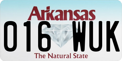 AR license plate 016WUK