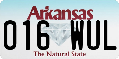 AR license plate 016WUL