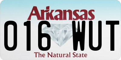 AR license plate 016WUT