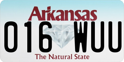 AR license plate 016WUU