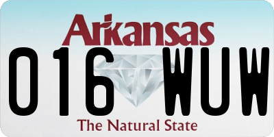 AR license plate 016WUW