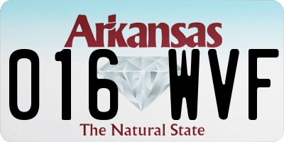 AR license plate 016WVF