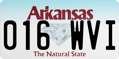 AR license plate 016WVI