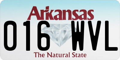 AR license plate 016WVL