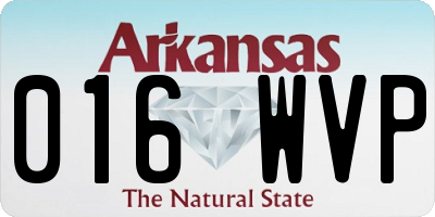 AR license plate 016WVP