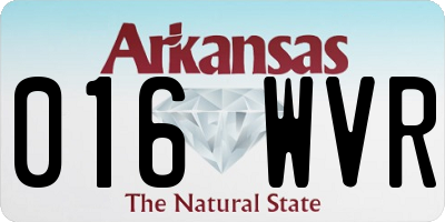 AR license plate 016WVR