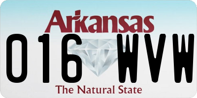AR license plate 016WVW