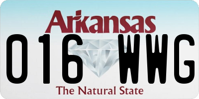 AR license plate 016WWG