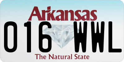 AR license plate 016WWL