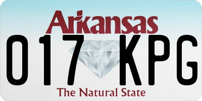 AR license plate 017KPG