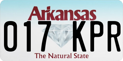 AR license plate 017KPR