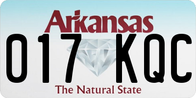 AR license plate 017KQC