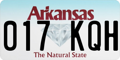 AR license plate 017KQH