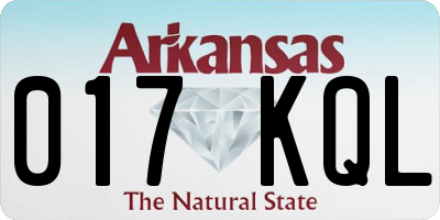 AR license plate 017KQL