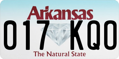 AR license plate 017KQO