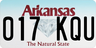 AR license plate 017KQU