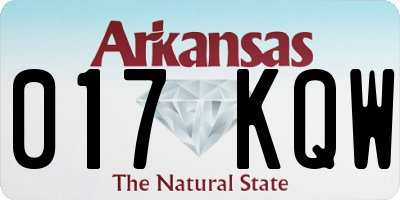 AR license plate 017KQW