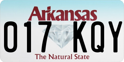 AR license plate 017KQY