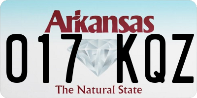 AR license plate 017KQZ