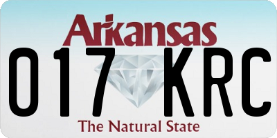 AR license plate 017KRC