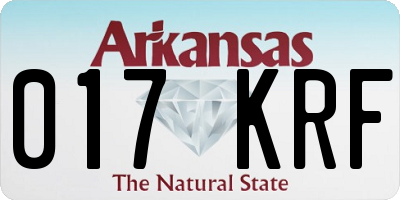 AR license plate 017KRF