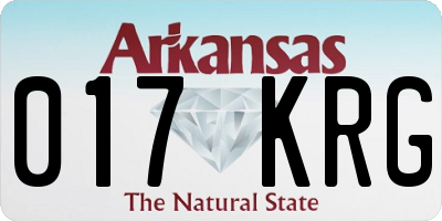 AR license plate 017KRG