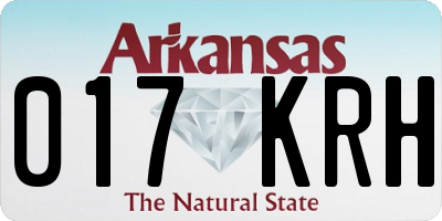 AR license plate 017KRH