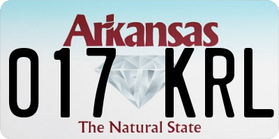 AR license plate 017KRL