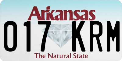 AR license plate 017KRM