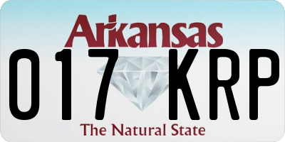 AR license plate 017KRP