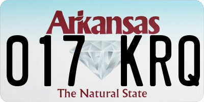 AR license plate 017KRQ