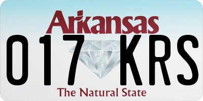 AR license plate 017KRS