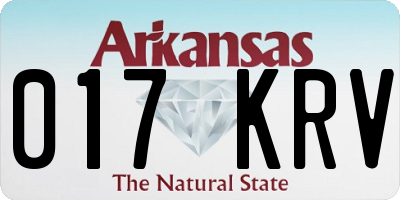AR license plate 017KRV