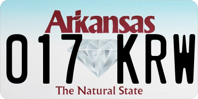 AR license plate 017KRW