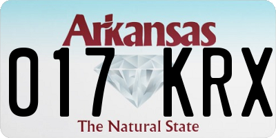 AR license plate 017KRX