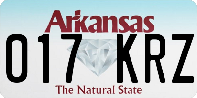 AR license plate 017KRZ
