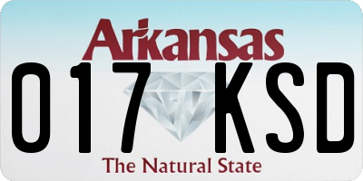AR license plate 017KSD