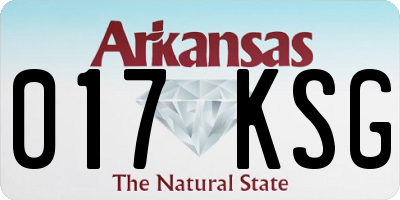 AR license plate 017KSG
