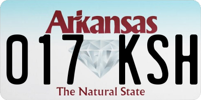 AR license plate 017KSH