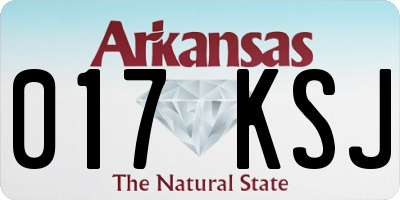 AR license plate 017KSJ