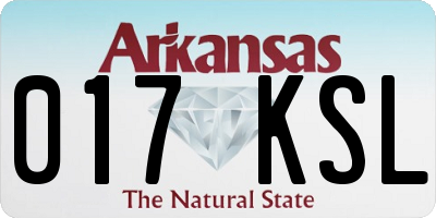 AR license plate 017KSL