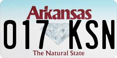 AR license plate 017KSN