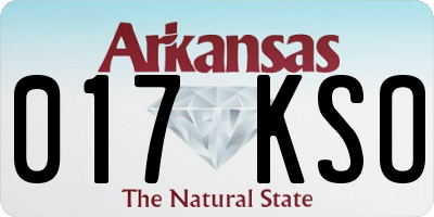 AR license plate 017KSO
