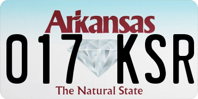 AR license plate 017KSR