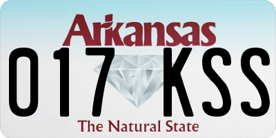 AR license plate 017KSS