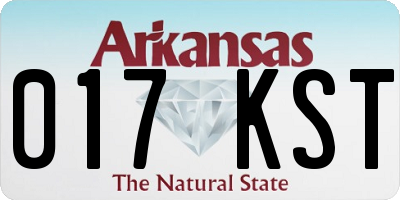 AR license plate 017KST