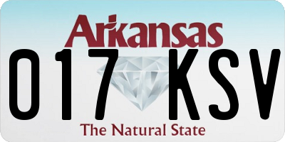AR license plate 017KSV